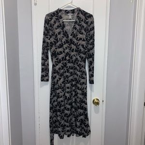 Animal print wrap dress